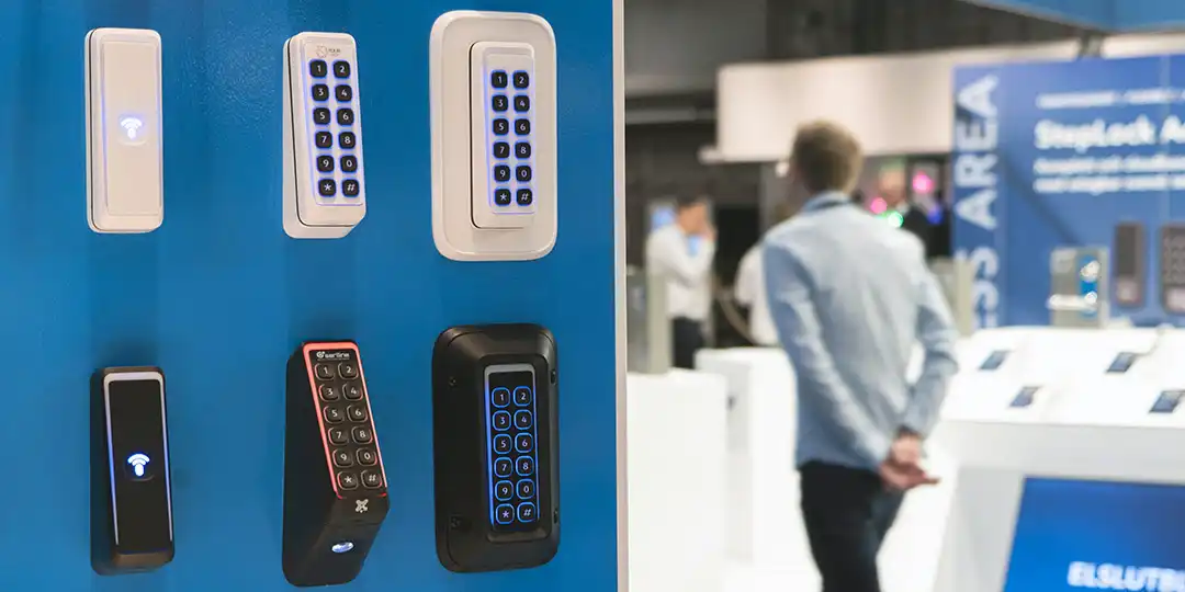 För utställare på SKYDD: Digitala lås och passersystem visas på en monter på SKYDD.